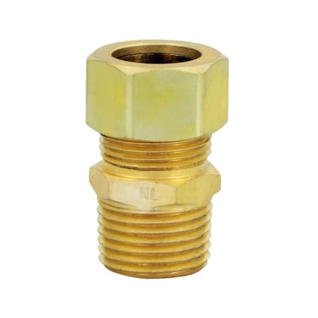 Everflow 5/8" O.D. COMP x 1/2" MIP Reducing Adapter Pipe Fitting, Lead Free Brass C68R-5812-NL